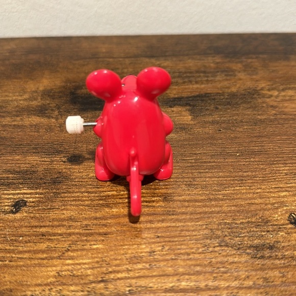 Vtg Rare Wind-up Red Flipping Mouse Cheese Tomy Brand Works Flipper Toy Flips - Picture 3 of 5